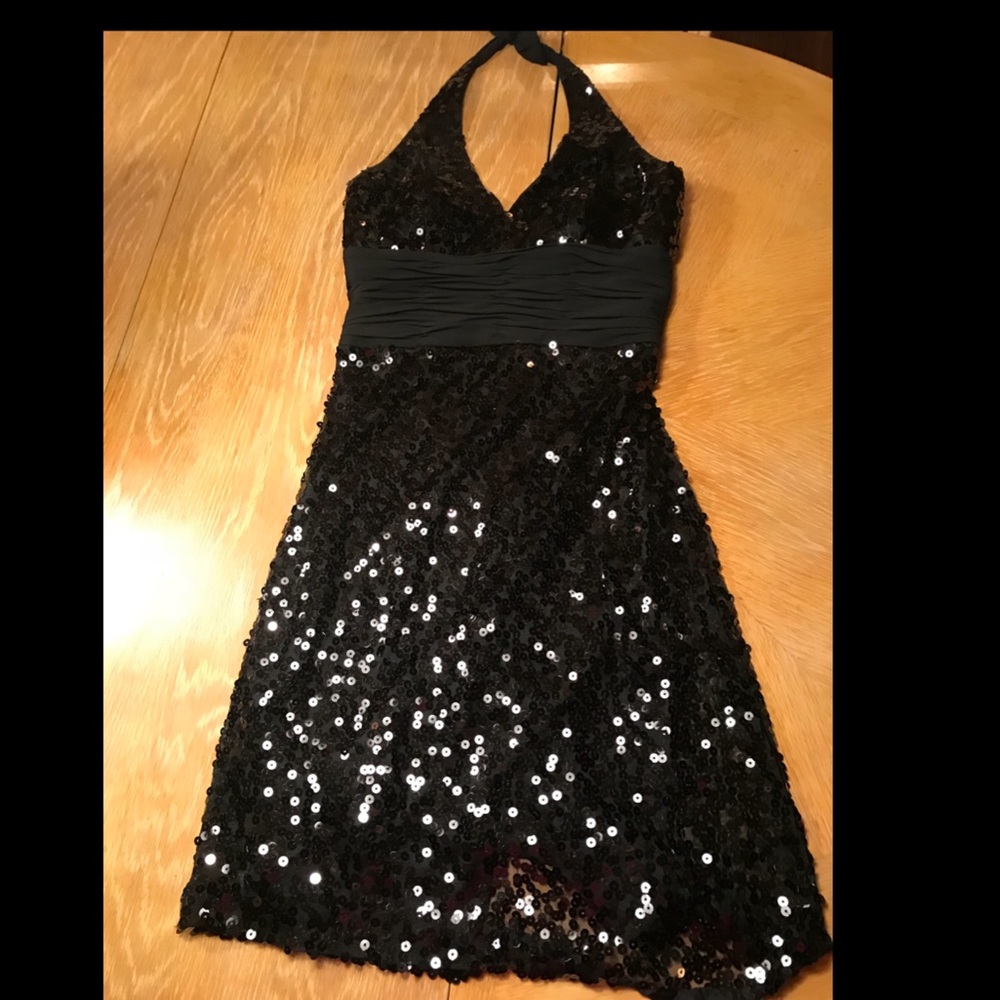 White House black market black sparkley dress